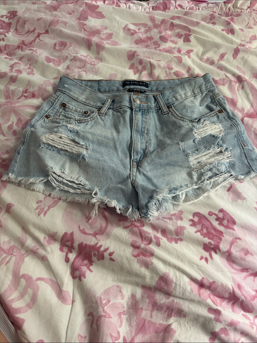 Aeropostale Light Blue Denim Jean Shorts